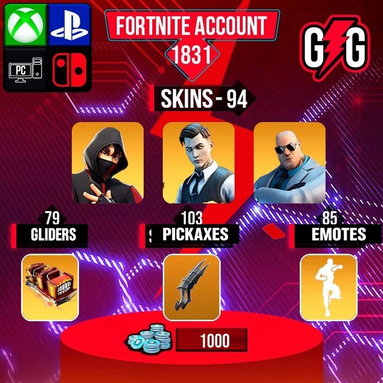 Fortnite OG Account – 94 Skins | IKONIK | Midas | Brutus
