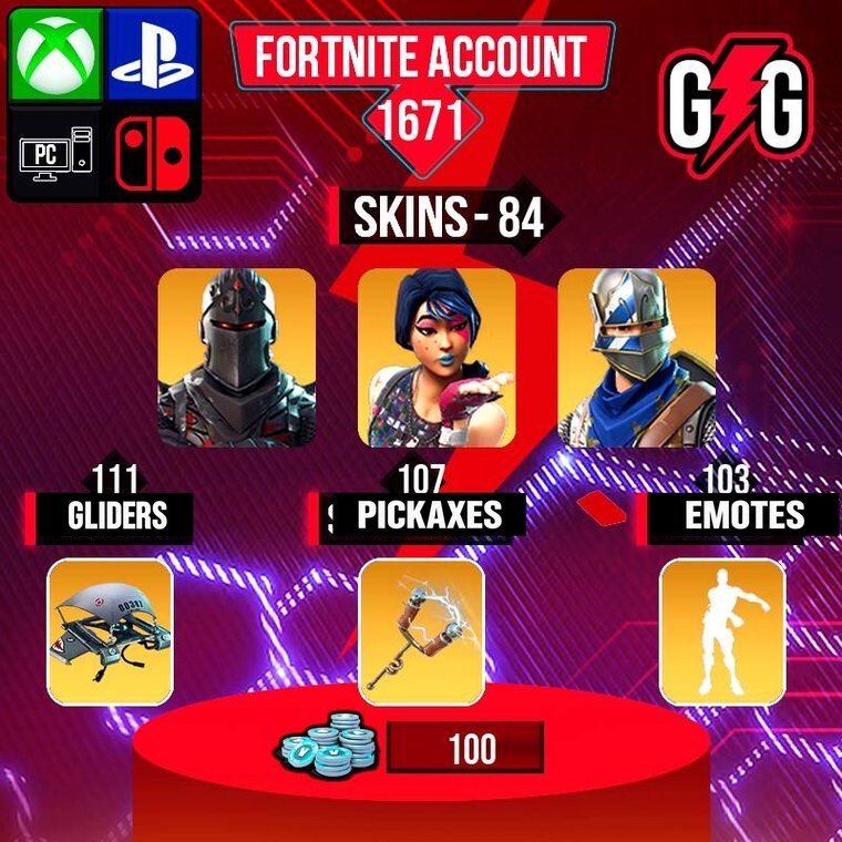 Conta Fortnite OG – 84 skins | Black Knight | Sparkle Specialist | Blue Squire