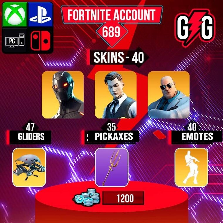 Conta Fortnite OG – 40 skins | Omega | Midas | Brutus
