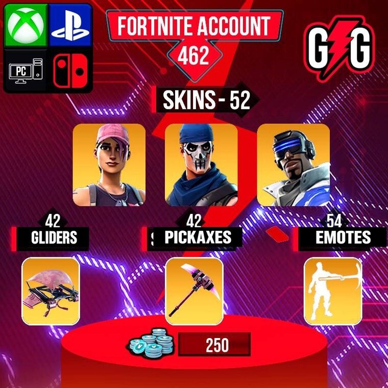 Fortnite OG Account – 52 Skins | Rose Team Leader | Warpaint | Blue Striker