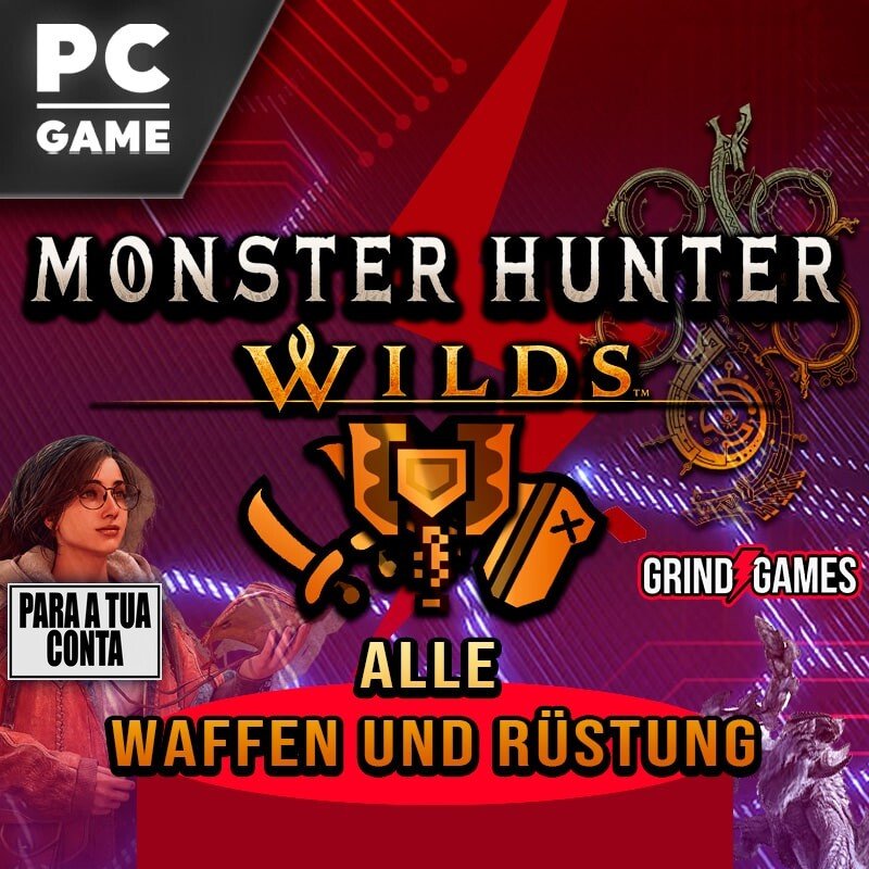Capa do jogo PC Monster Hunter Wilds com armadura.