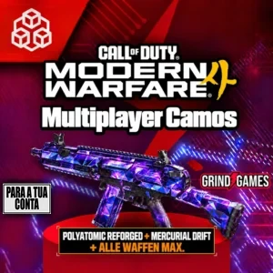 CoD MW4 Polyatomic Reforged + Mercurial Drift boost de camuflagem + todas as armas maximizadas