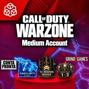 Conta Warzone — Medium — Camuflagem Singularity + 15 armas no máximo